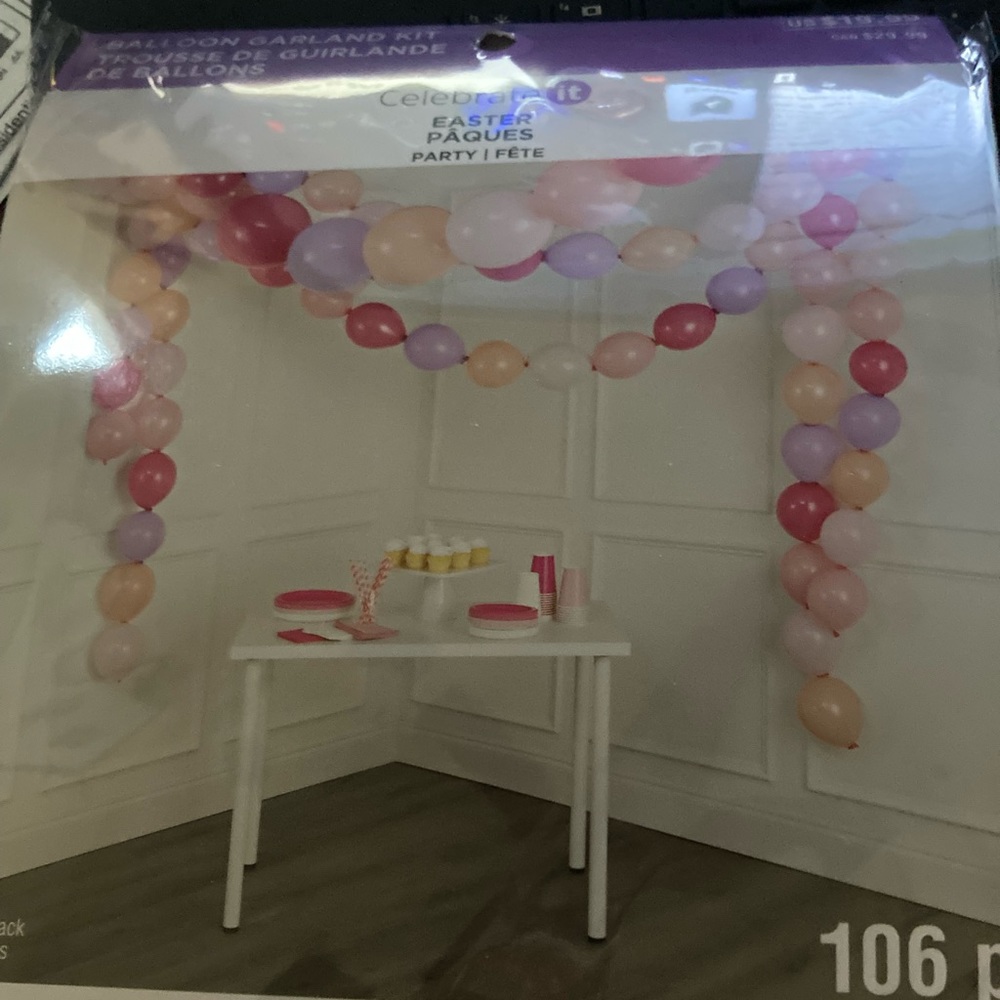 106 piece balloon arch kit in pinks purples and lavenders